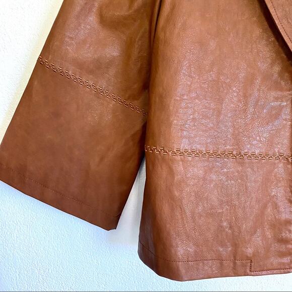 Anthropologie Hayden Embroidered Vegan Leather Jacket Size XS - Picture 7 of 8